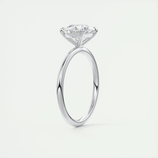 1.91 CT Oval Cut Solitaire Moissanite Engagement Ring - violetjewels