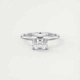 2.03 CT Asscher Cut Solitaire Moissanite Engagement Ring - violetjewels