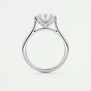 2ct Round F- VS1 Diamond Engagement Ring with Cathedral Setting - violetjewels