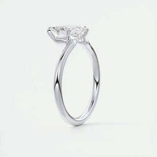 1.91 CT Emerald Cut Solitaire Moissanite Engagement Ring - violetjewels