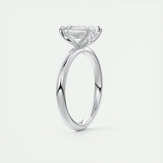 1.91 CT Emerald Cut Solitaire Moissanite Engagement Ring - violetjewels