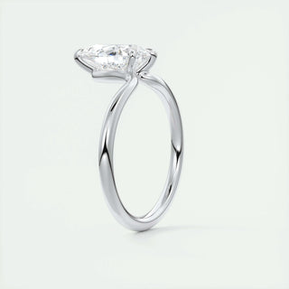 2ct Pear Shaped Diamond Solitaire Engagement Ring With F- VS1 Clarity - violetjewels