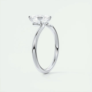 1.44 CT Trillion Cut Solitaire Moissanite Engagement Ring - violetjewels