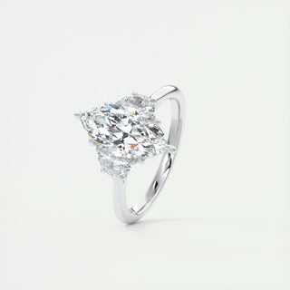 1.98 CT Marquise Cut Three Stone Moissanite Engagement Ring - violetjewels