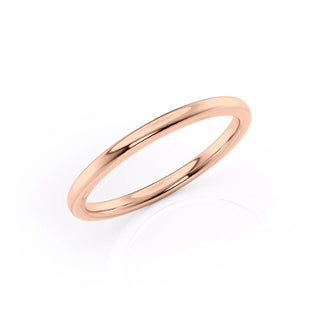 Simple plain wedding band with smooth polished finish – elegant and timeless