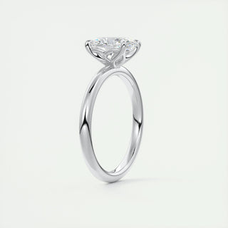 1.5ct Oval Shaped F- VS1 Diamond Solitaire Setting Engagement Ring - violetjewels