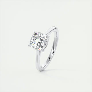 2ct Cushion F- VS1 Diamond Solitaire Engagement Ring - violetjewels