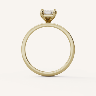 1.20 CT - 3.50 CT Emerald Solitaire Engagement Ring