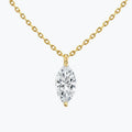 0.25-1.0ct Marquise Cut Solitaire Moissanite Diamond Layering Necklace - violetjewels