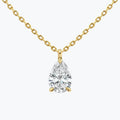 0.25-1.0ct Pear Cut Solitaire Moissanite Diamond Layering Necklace - violetjewels