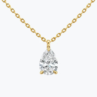 0.25-1.0 CT Pear Moissanite Diamond Solitaire Necklace - violetjewels