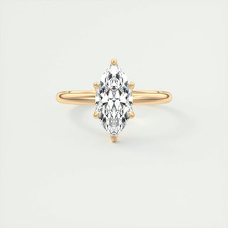 1.5ct Marquise Shaped F- VS1 Diamond Solitaire Setting Engagement Ring - violetjewels