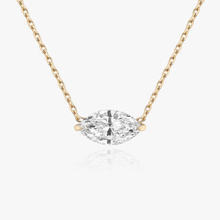 0.25 CT-1.0 CT Marquise Solitaire F/VS Lab Grown Diamond Necklace - violetjewels