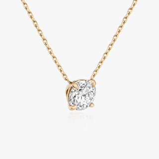 0.25 CT-1.0 CT Round Solitaire F/VS Lab Grown Diamond Necklace - violetjewels