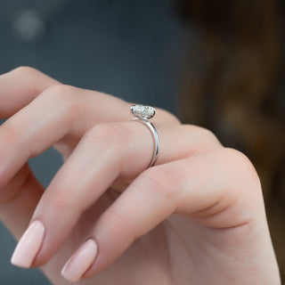 1.50 CT Pear F/VS1 CVD Diamond Hidden Halo Engagement Ring - violetjewels