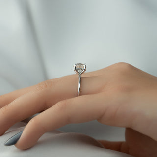 2.0 CT Round F/VS1 CVD Diamond Hidden Halo Engagement Ring - violetjewels