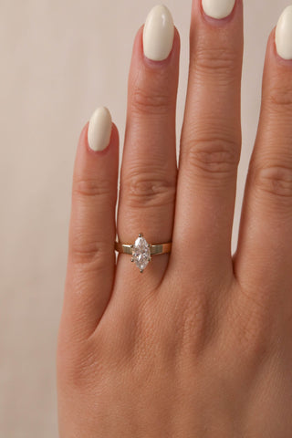 1.0 CT - 3.0 CT Marquise Solitaire Engagement Ring