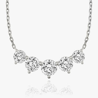 3.50 TCW Round F/VS Lab Grown Diamond Necklace - violetjewels