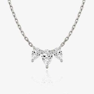 1.0 TCW Pear F/VS Lab Grown Diamond Necklace - violetjewels