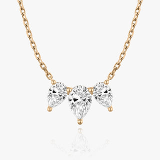 2.0 TCW Pear F/VS Lab Grown Diamond Necklace - violetjewels
