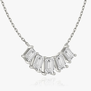 3.50 CT Emerald F/VS Lab Grown Diamond Necklace - violetjewels