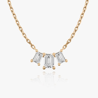 1.0 TCW Emerald F/VS Lab Grown Diamond Necklace - violetjewels