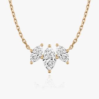 2.0 TCW Marquise F/VS Lab Grown Diamond Necklace - violetjewels