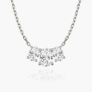 2.0 TCW Oval F/VS Lab Grown Diamond Necklace - violetjewels