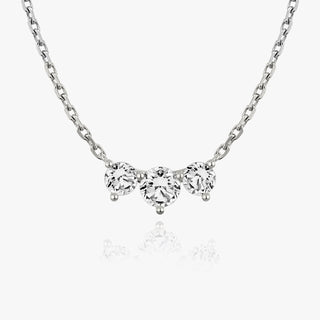 1.0 TCW Round F/VS Lab Grown Diamond Necklace - violetjewels