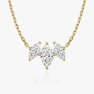 1.0 TCW Marquise F/VS Lab Grown Diamond Necklace - violetjewels