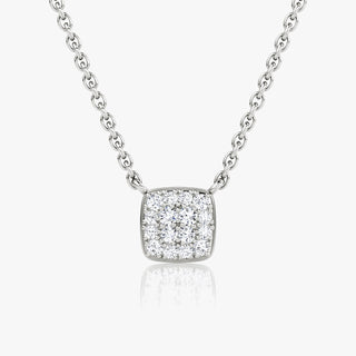 0.10 TCW Round F/VS Lab Grown Diamond Necklace - violetjewels