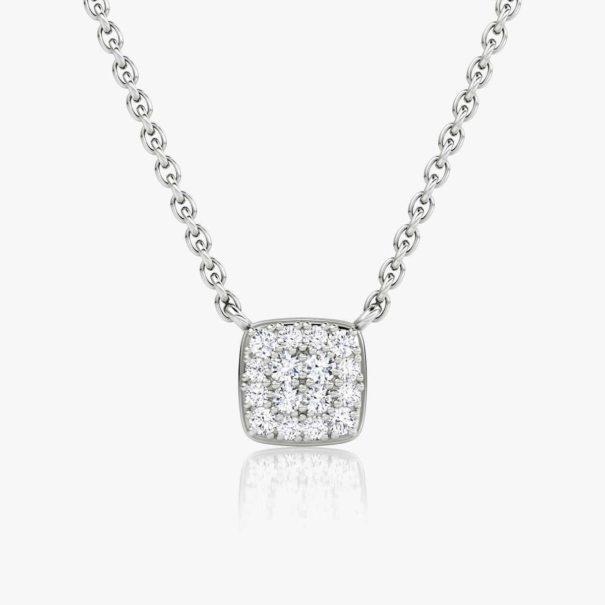 0.10 TCW Round F/VS Lab Grown Diamond Necklace - violetjewels