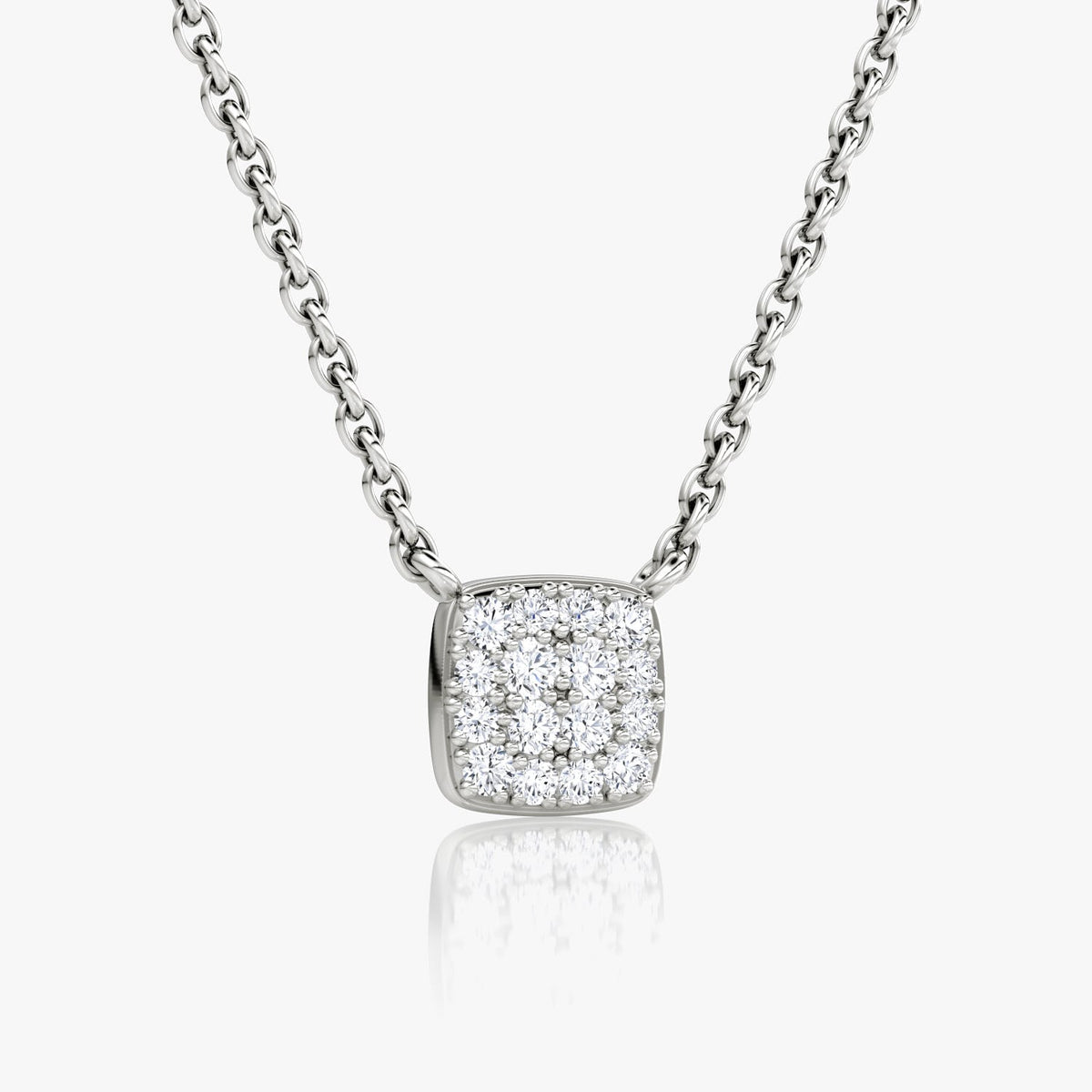 0.10 TCW Round F/VS Lab Grown Diamond Necklace - violetjewels