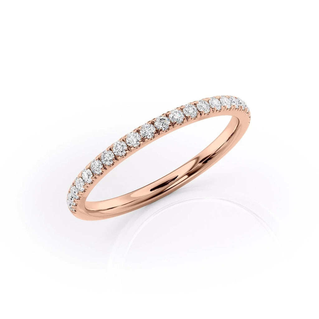 Round diamond half eternity wedding band – timeless elegance with continuous sparkle