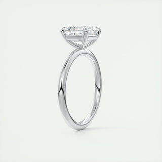 2.03 CT Asscher Cut Solitaire Moissanite Engagement Ring - violetjewels