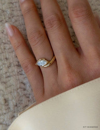 0.50 -1.50 CT Marquise Cut Lab Grown Diamond Solitaire Engagement Ring