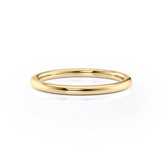 Simple plain wedding band with smooth polished finish – elegant and timeless