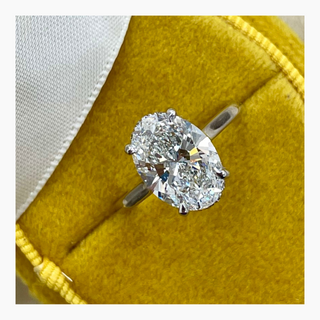 2.5ct Oval G- VS Hidden Halo Diamond Engagement Ring