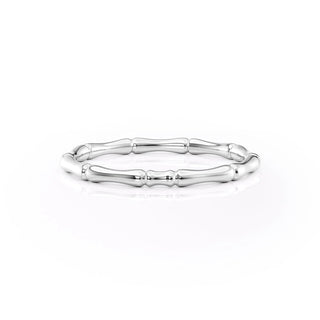 Classic plain wedding band with polished finish – timeless unisex design