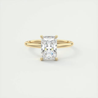 2.10 CT Radiant Cut Solitaire Moissanite Engagement Ring - violetjewels