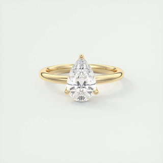 2ct Pear F- VS1 Diamond Solitaire Engagement Ring - violetjewels