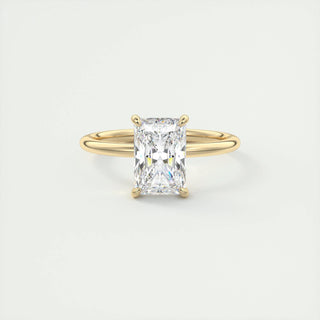 2ct Radiant F- VS1 Diamond Solitaire Engagement Ring - violetjewels