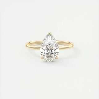 2ct Pear F- VS1 Diamond Solitaire Engagement Ring - violetjewels