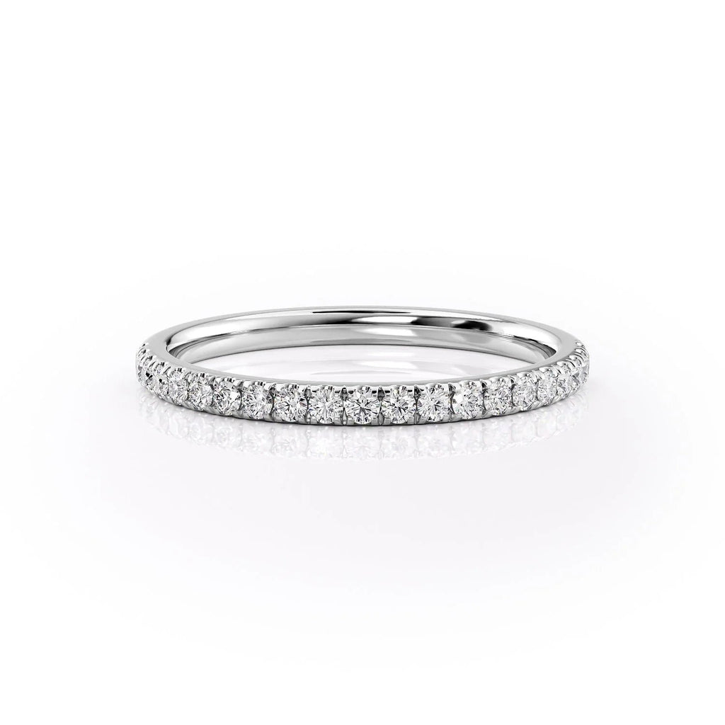Round diamond half eternity wedding band – timeless elegance with continuous sparkle