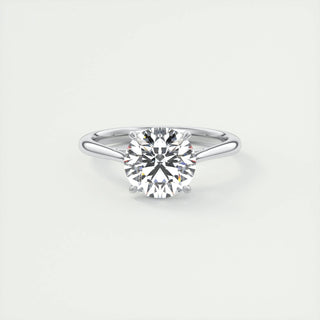 2.0 CT Round Cut Solitaire Moissanite Engagement Ring - violetjewels