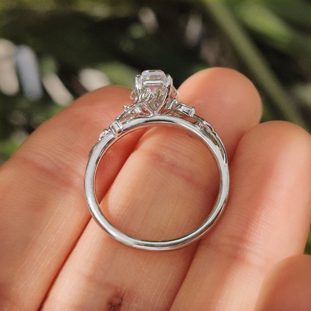 2.0 CT Coffin Diamond Majestic Nature Inspired Solitaire Engagement Ring
