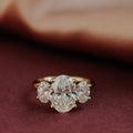 2.0 CT Oval Diamond Devotion Three Stone Engagement Ring