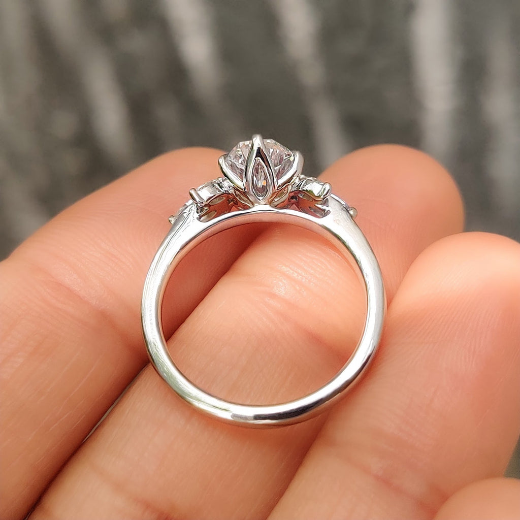 2.0 CT Oval Diamond Grace Cluster Engagement Ring