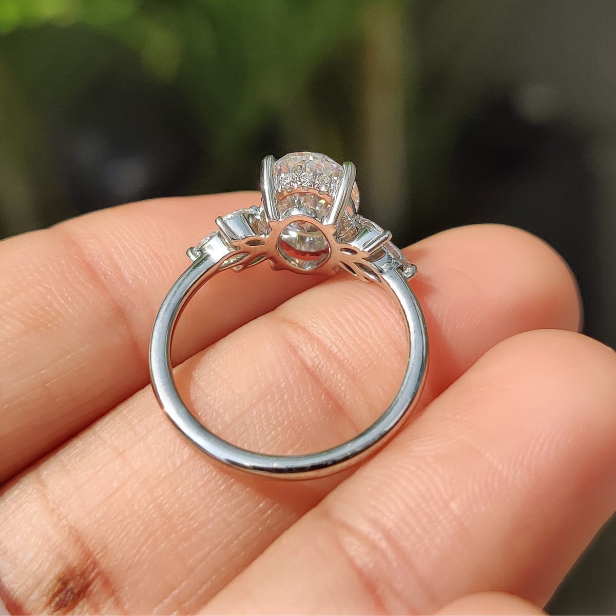 2.0 CT Oval Diamond Heirloom Cluster Engagement Ring