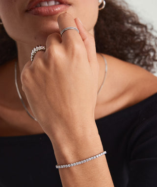 Round Cut Lab Grown Diamond Tennis Bracelet